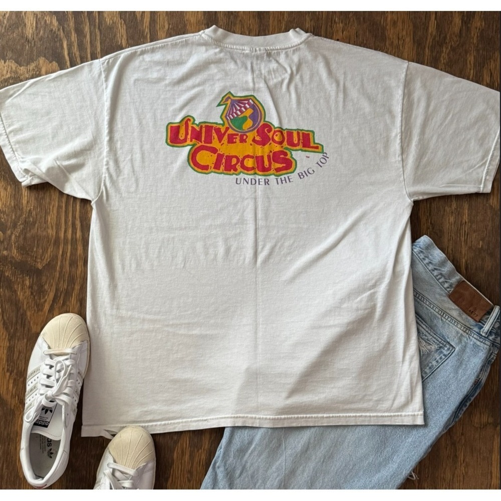 Vintage UniverSoul Circus Under the Big Top Tee XL Hanes Made USA White
